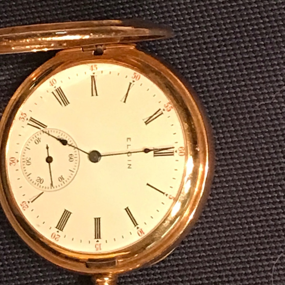 Elgin 1905 Pocket Watch with Chain and Pocketknife.